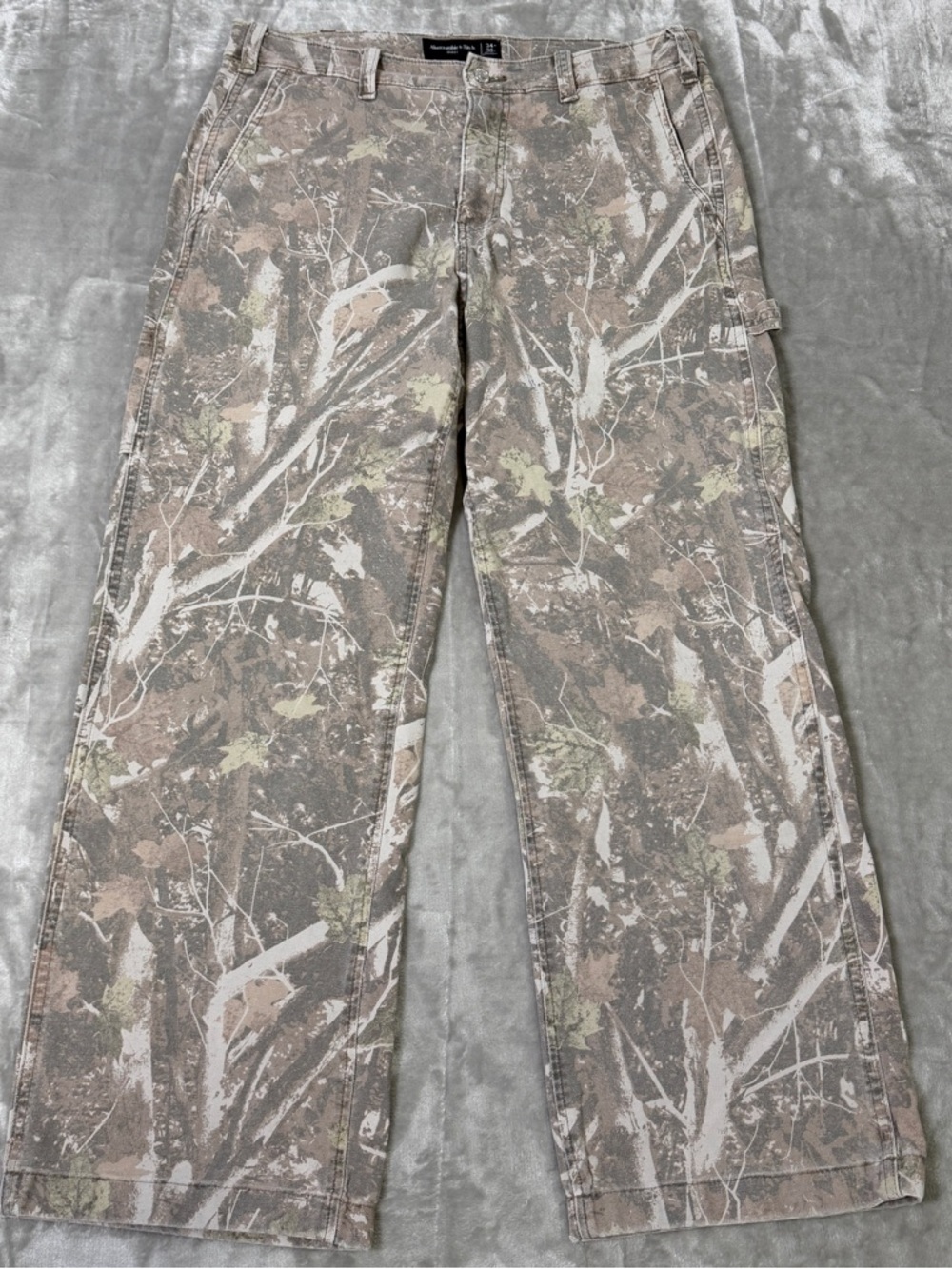 Abercrombie & Fitch Baggy Camo Carpenter Pants Workwear Hunting Men's 34x28
